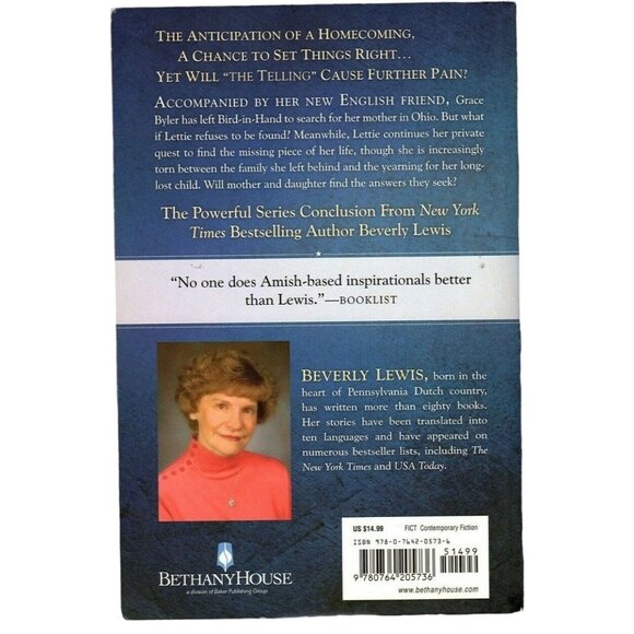 The Telling by Beverly Lewis Seasons of Grace Book Three 2010 - Picture 2 of 2